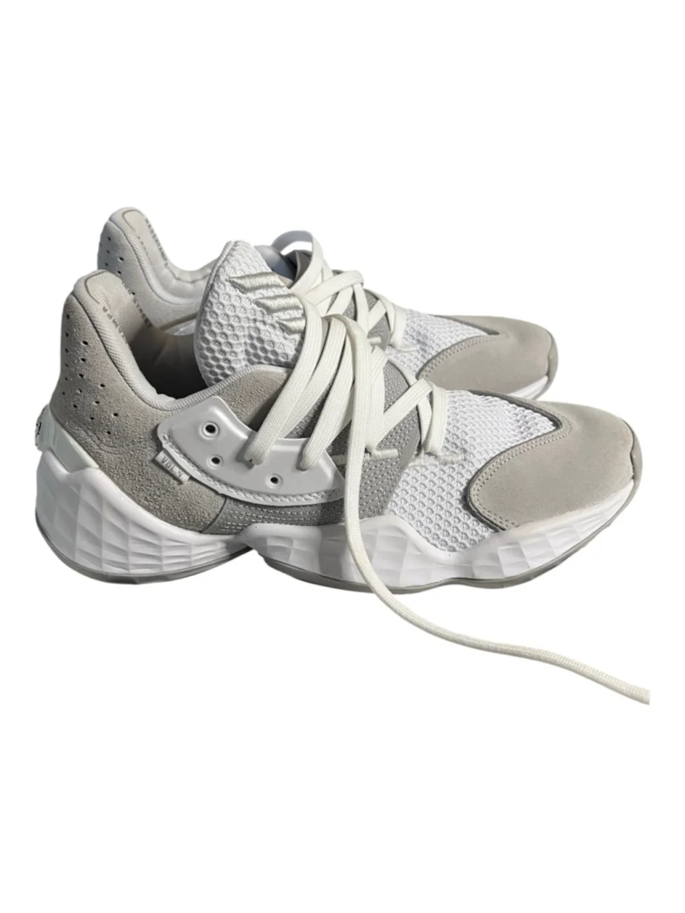 Adidas James Harden Vol. 4 team white and gray basketball shoes men's size 7.5